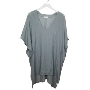 UMGEE V-neck Oversized Tunic Cover-Up Pullover Gray - Size Small